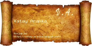 Vatay Aranka névjegykártya