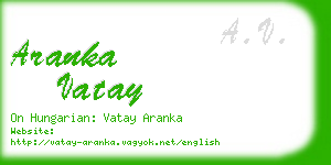 aranka vatay business card